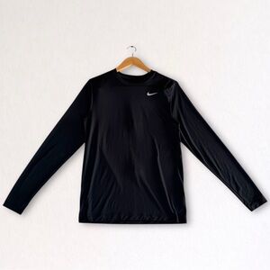 NIKE DRI-FIT BLACK LONG SLEEVE ATHLETIC TEE